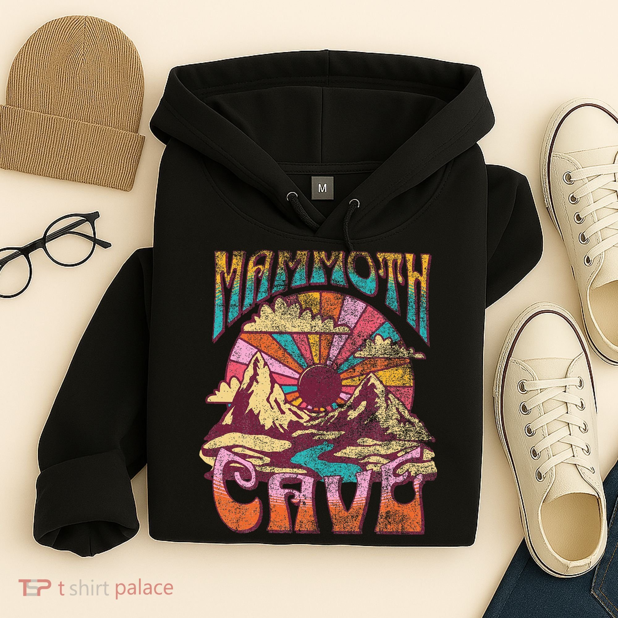 Mammoth Cave Kentucky Nature Hiking Mountains Outdoors Retro Hoodie