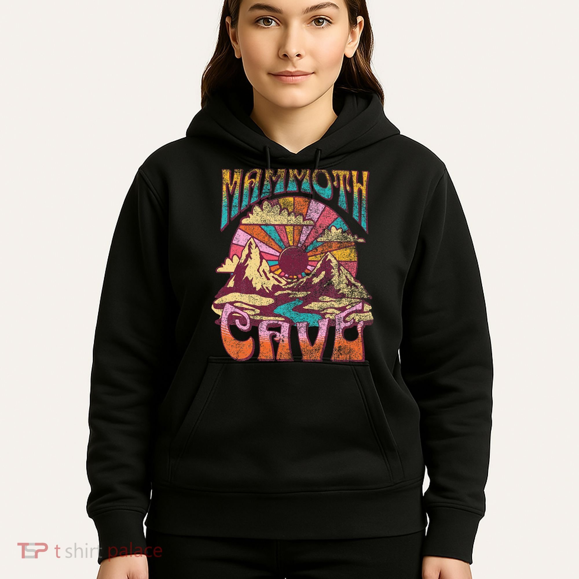 Mammoth Cave Kentucky Nature Hiking Mountains Outdoors Retro Hoodie