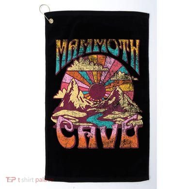 Mammoth Cave Kentucky Nature Hiking Mountains Outdoors Retro Golf Towel