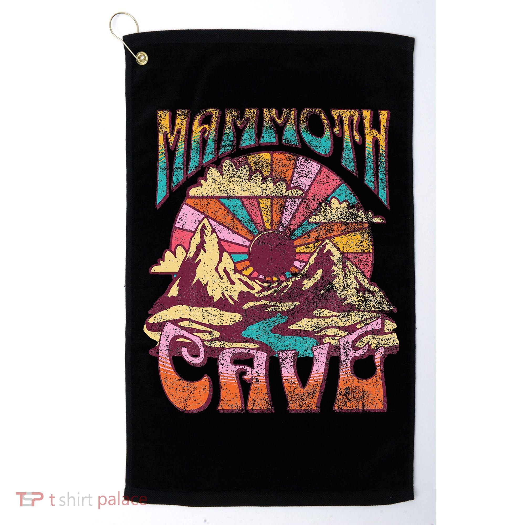 Mammoth Cave Kentucky Nature Hiking Mountains Outdoors Retro Golf Towel