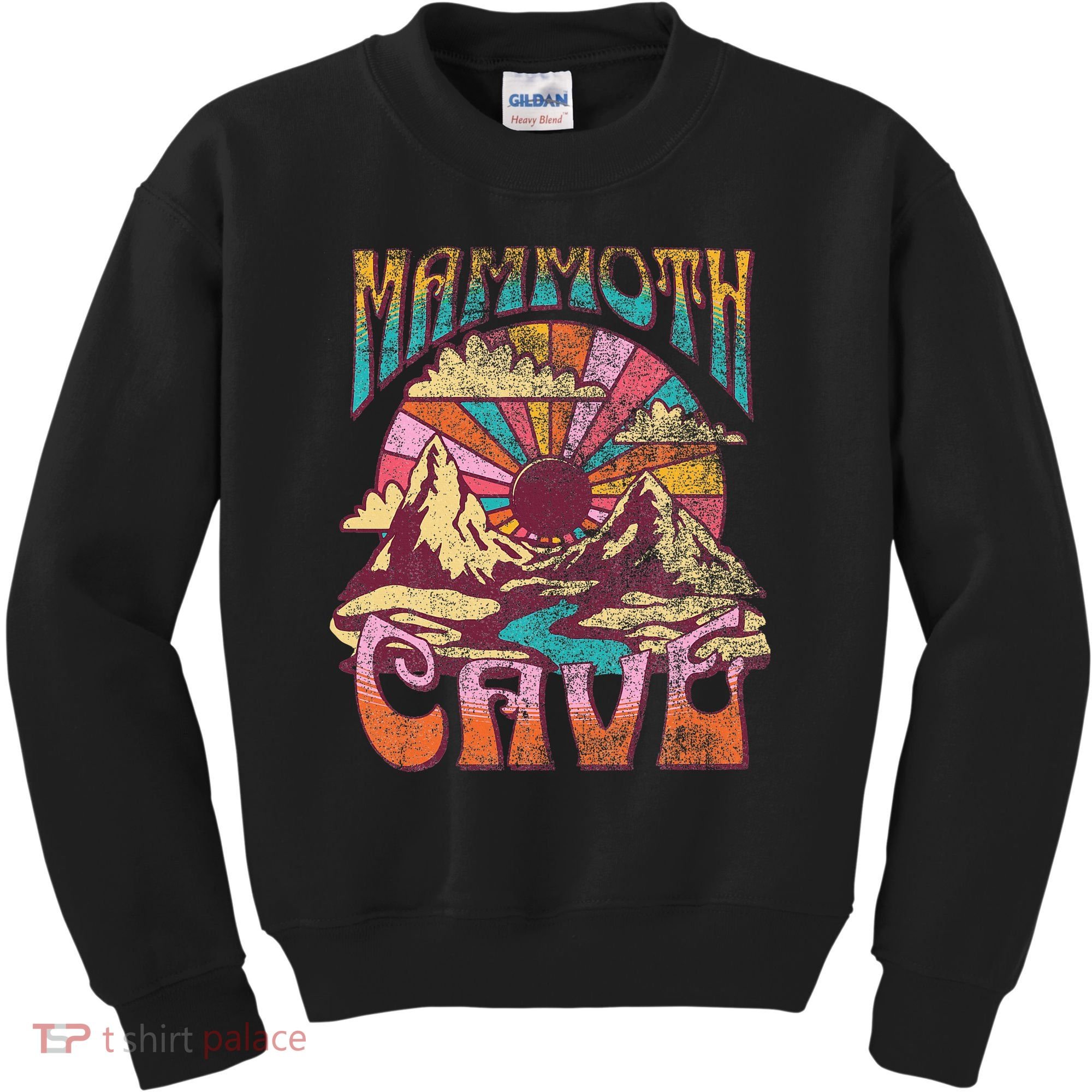 Mammoth Cave Kentucky Nature Hiking Mountains Outdoors Retro Kids Sweatshirt