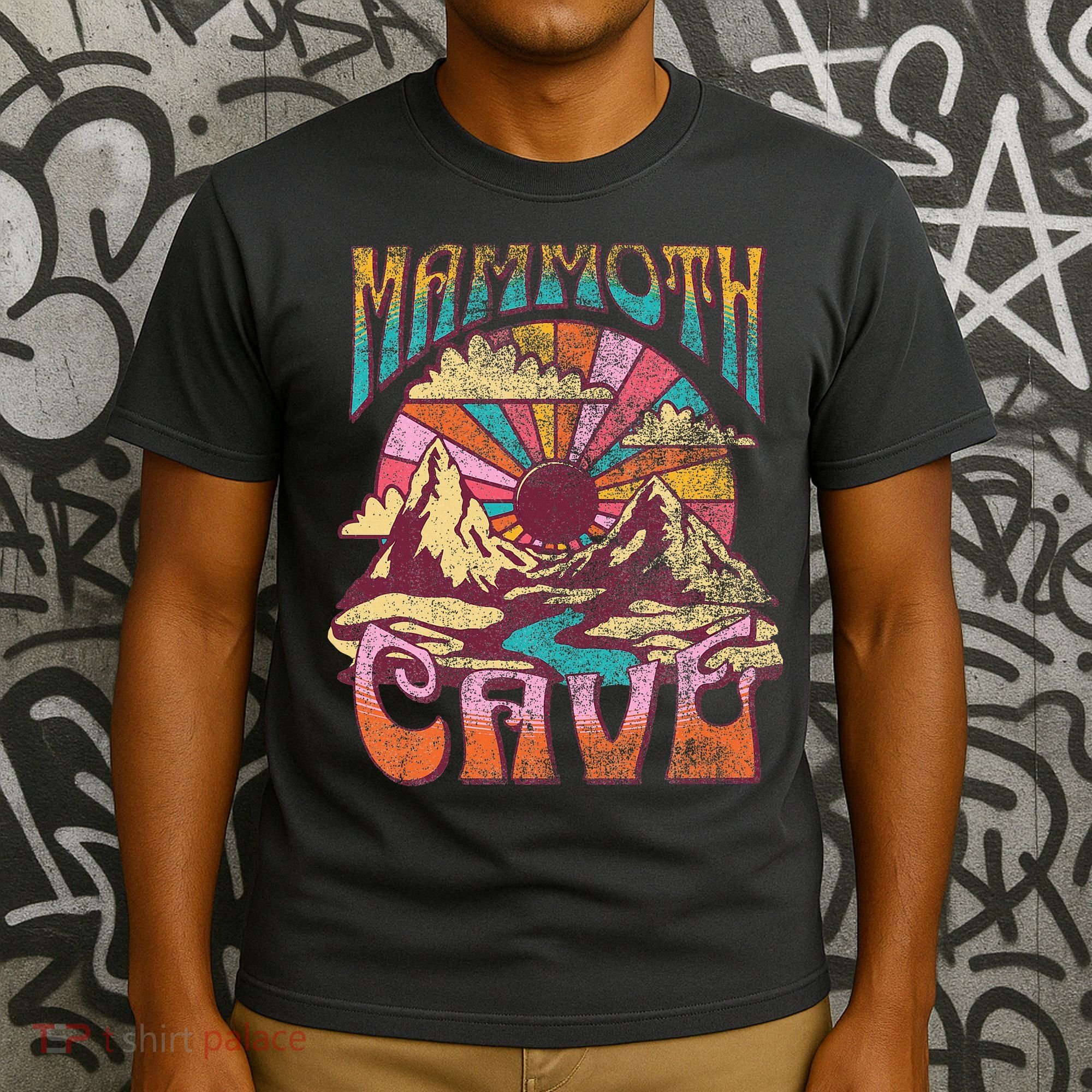 Mammoth Cave Kentucky Nature Hiking Mountains Outdoors Retro T-Shirt