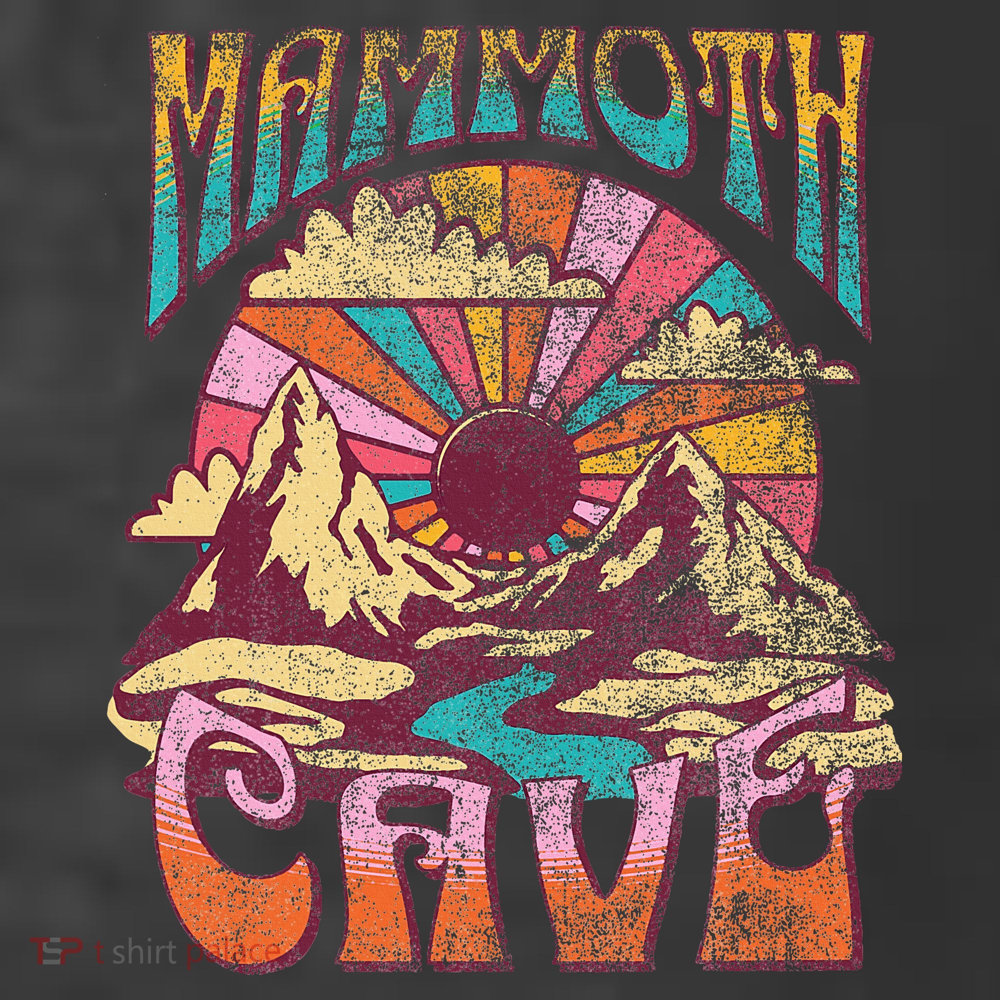 Mammoth Cave Kentucky Nature Hiking Mountains Outdoors Retro T-Shirt