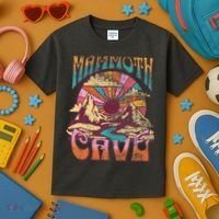 Mammoth Cave Kentucky Nature Hiking Mountains Outdoors Retro Kids T-Shirt thumb 3