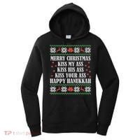 Merry Christmas K.iss My Ass His Ass Your Ass Women's Hoodie thumb 0