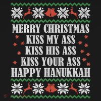 Merry Christmas K.iss My Ass His Ass Your Ass Women's Hoodie thumb 2