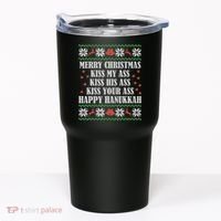 Merry Christmas K.iss My Ass His Ass Your Ass Tumbler thumb 0