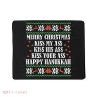 Merry Christmas K.iss My Ass His Ass Your Ass Mousepad thumb 0
