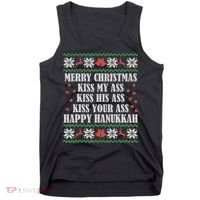 Merry Christmas K.iss My Ass His Ass Your Ass Tank Top thumb 0