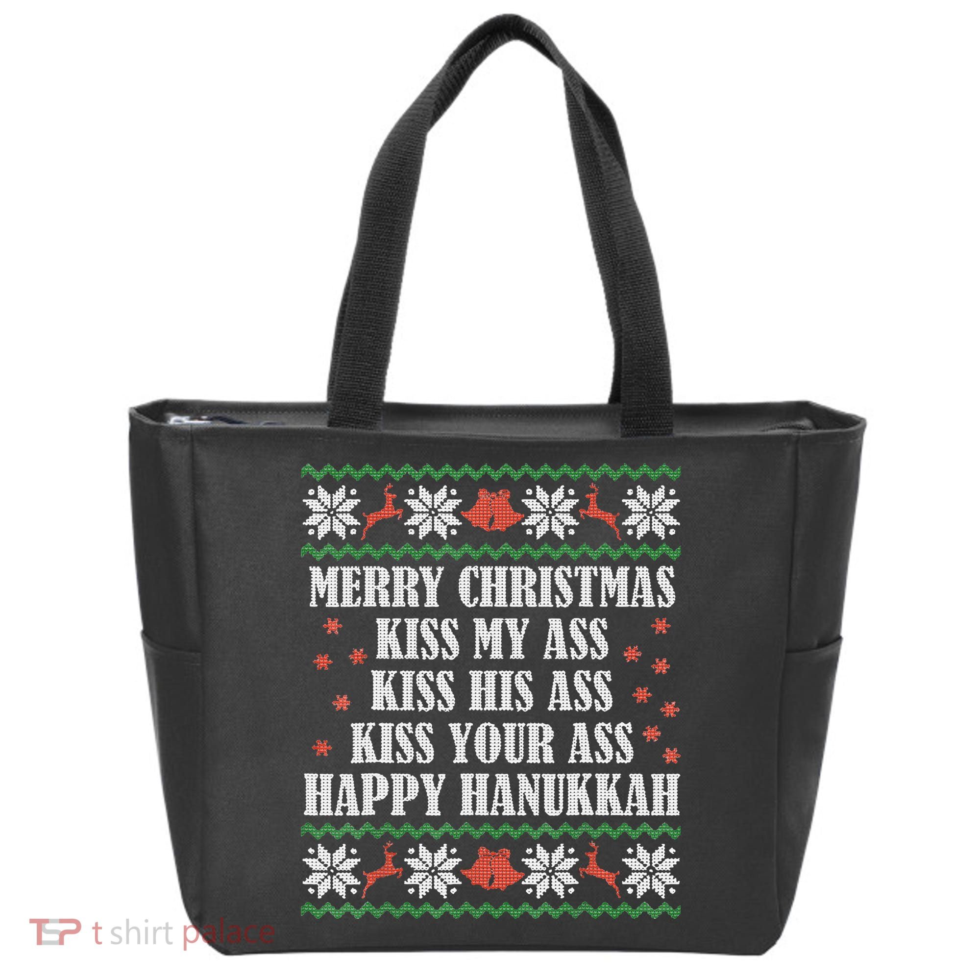 Merry Christmas K.iss My Ass His Ass Your Ass Tote Bag
