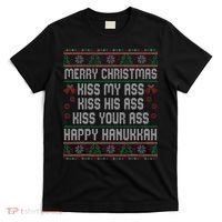 Merry Christmas Kis.s My Ass His Ass Your Ass  T-Shirt thumb 0