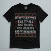 Merry Christmas Kis.s My Ass His Ass Your Ass  T-Shirt thumb 5