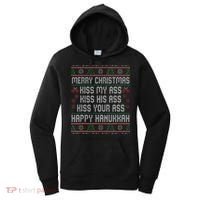 Merry Christmas Kis.s My Ass His Ass Your Ass  Women's Hoodie thumb 0
