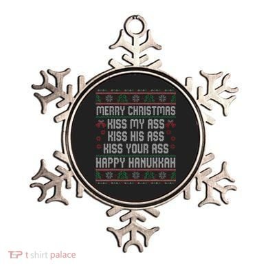 Merry Christmas Kis.s My Ass His Ass Your Ass  Ornament