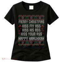 Merry Christmas Kis.s My Ass His Ass Your Ass  Women's T-Shirt thumb 0