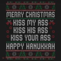 Merry Christmas Kis.s My Ass His Ass Your Ass  Women's T-Shirt thumb 6