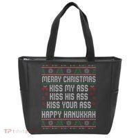 Merry Christmas Kis.s My Ass His Ass Your Ass  Tote Bag thumb 0