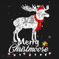 Merry Christmoose Lights Santa Hat Funny Christmas Moose  Bucket Hat thumb 4