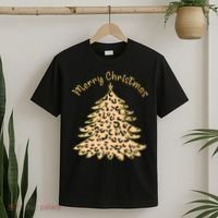 Merry Christmas Leopard Tree Holiday T-Shirt thumb 2