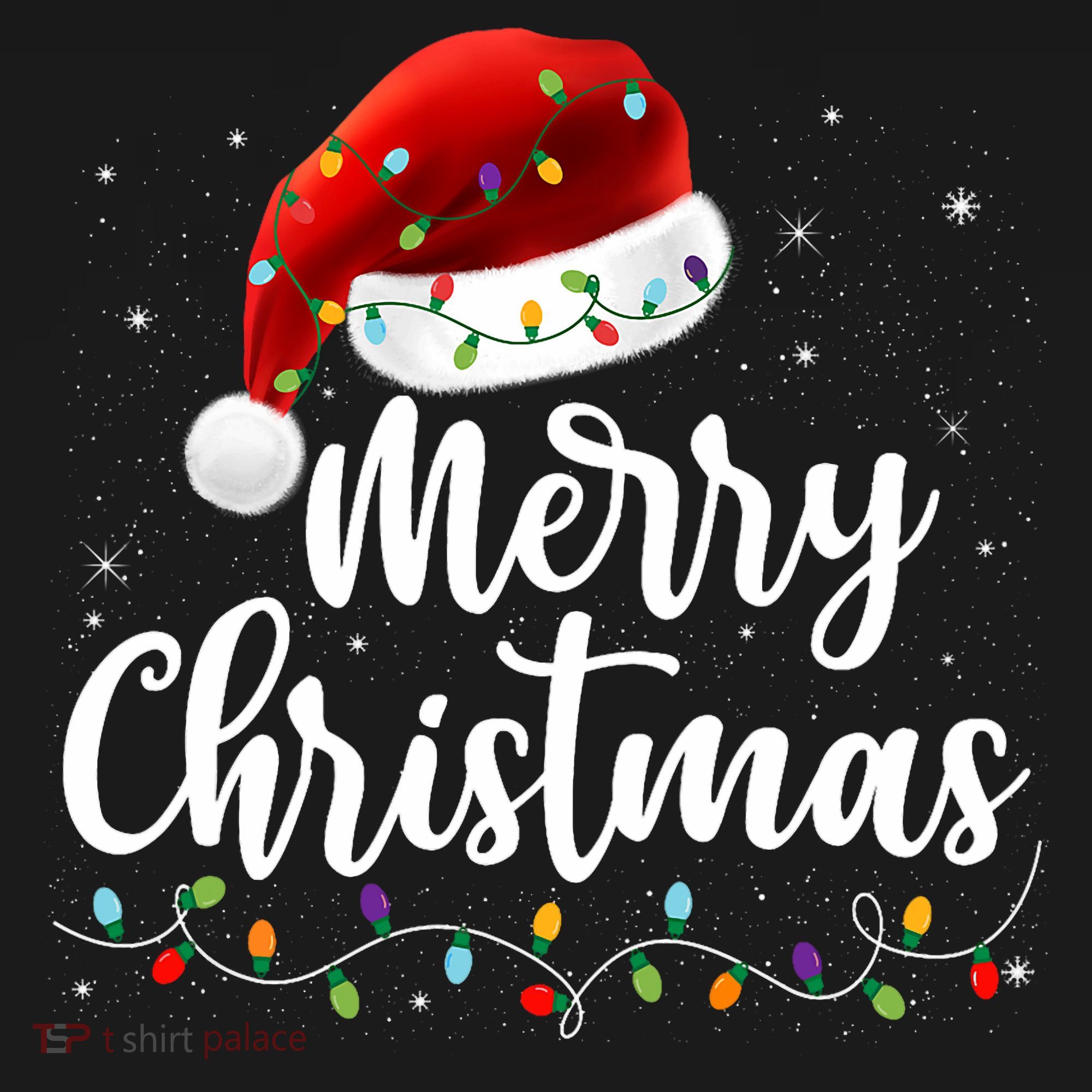 Merry Christmas Lights Red Santa Hat Xmas Family Visor