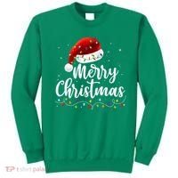 Merry Christmas Lights Red Santa Hat Xmas Family Sweatshirt thumb 0