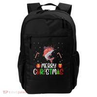 Merry Christmas Lights Salmon Reindeer Hat Xmas Pjs Backpack thumb 0