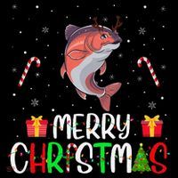 Merry Christmas Lights Salmon Reindeer Hat Xmas Pjs Coffee Mug thumb 5