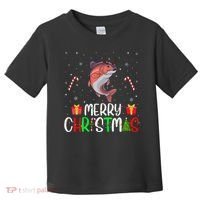 Merry Christmas Lights Salmon Reindeer Hat Xmas Pjs Toddler T-Shirt thumb 0