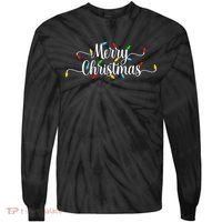 Merry Christmas Lights  Tie-Dye Long Sleeve Shirt thumb 0