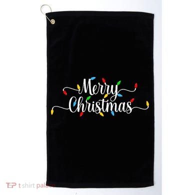 Merry Christmas Lights  Golf Towel