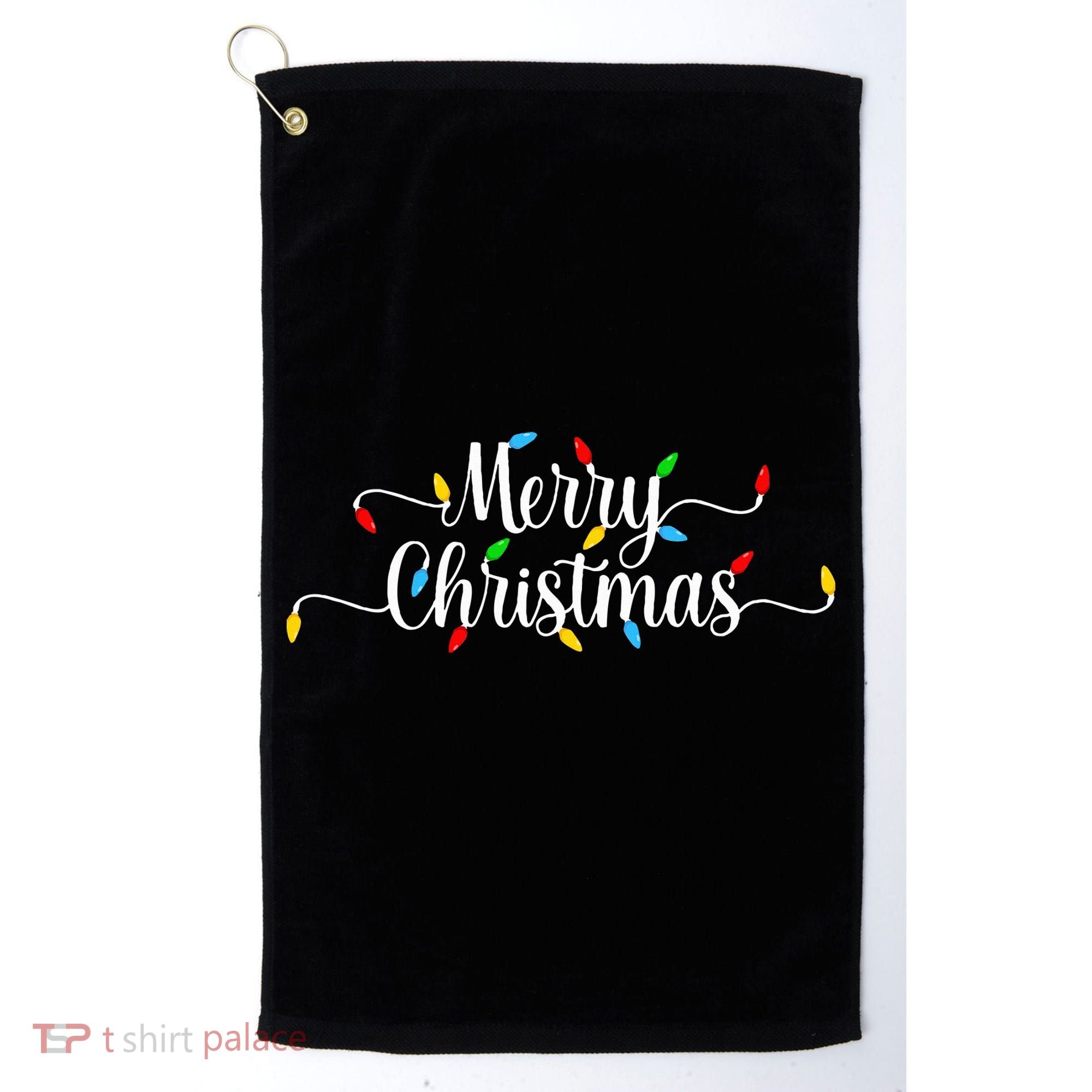 Merry Christmas Lights  Golf Towel