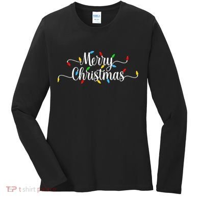 Merry Christmas Lights  Women's Long Sleeve Shirt