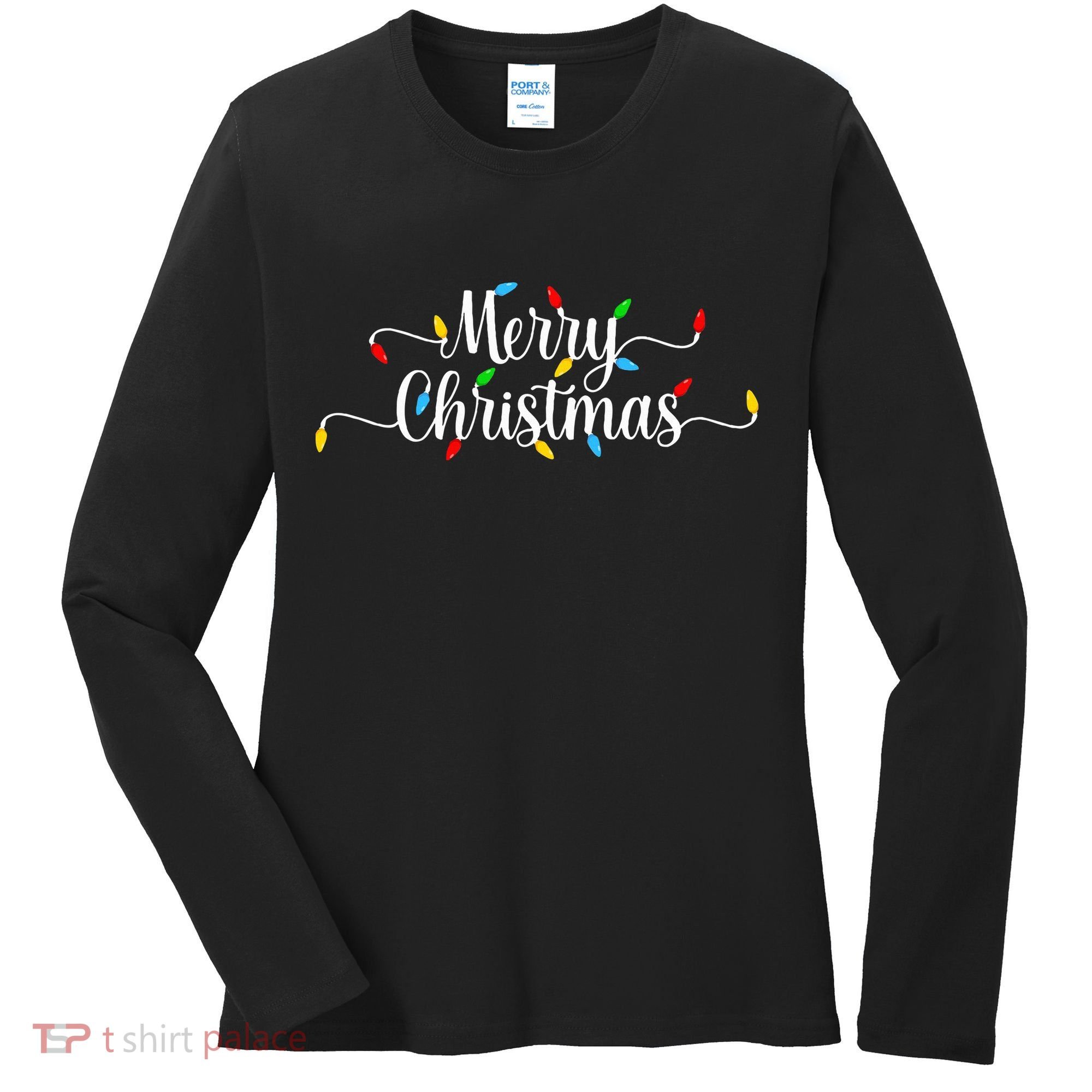 Merry Christmas Lights  Women's Long Sleeve Shirt