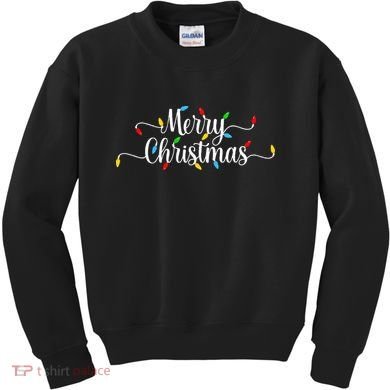 Merry Christmas Lights  Kids Sweatshirt