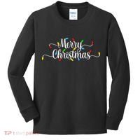 Merry Christmas Lights  Kids Long Sleeve Shirt thumb 0