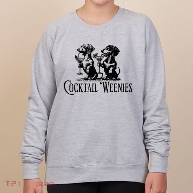 Martini Cocktail Lover Dachshund Cocktail Weenies Dachshund Women's Sweatshirt