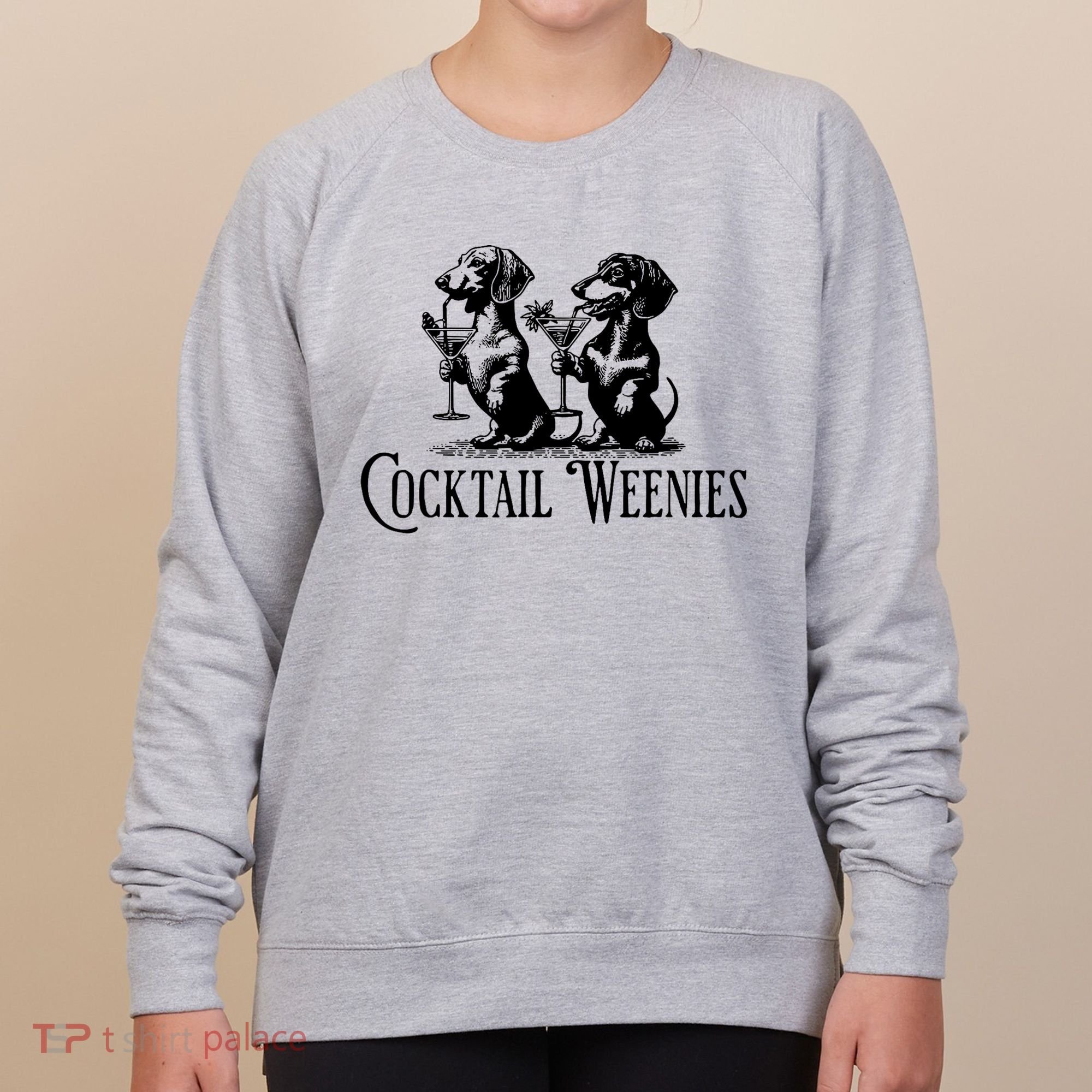 Martini Cocktail Lover Dachshund Cocktail Weenies Dachshund Women's Sweatshirt