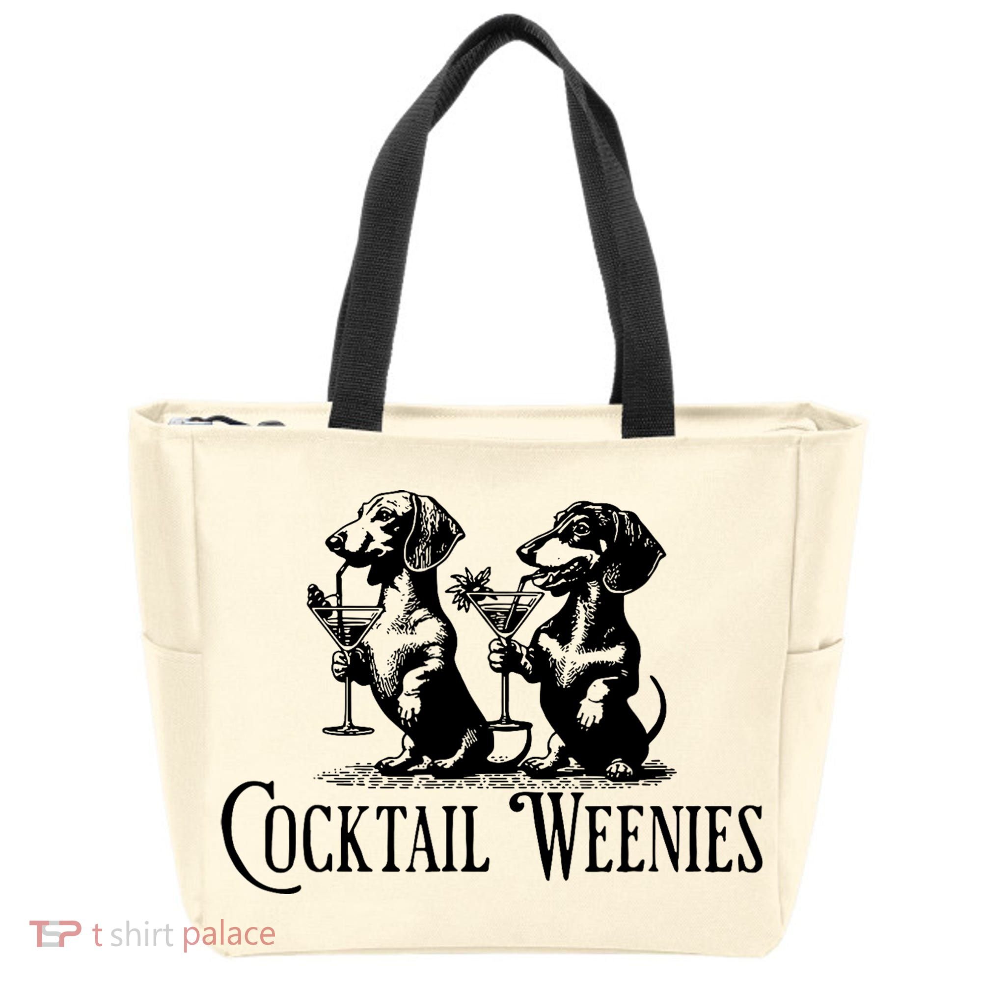 Martini Cocktail Lover Dachshund Cocktail Weenies Dachshund Tote Bag