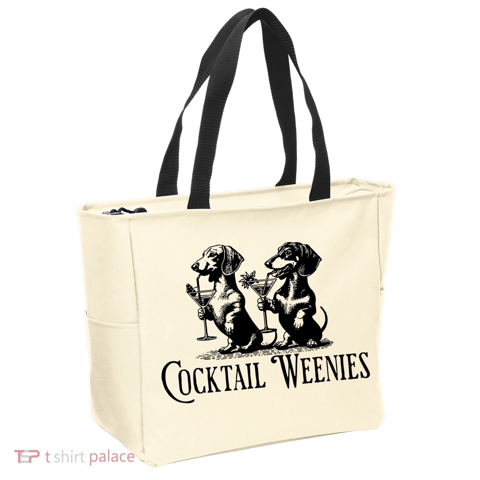 Martini Cocktail Lover Dachshund Cocktail Weenies Dachshund Tote Bag