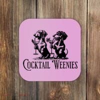 Martini Cocktail Lover Dachshund Cocktail Weenies Dachshund Coaster thumb 0