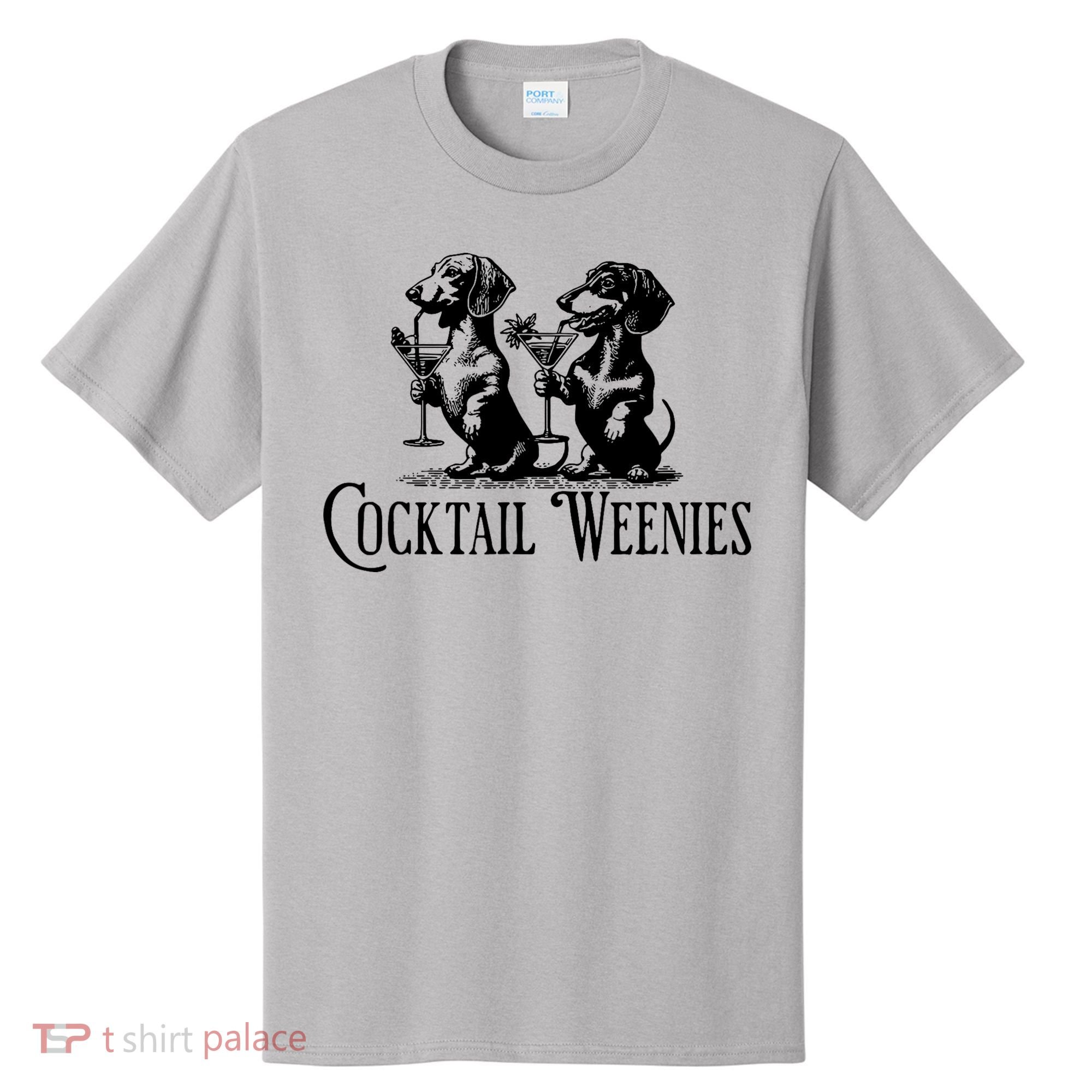Martini Cocktail Lover Dachshund Cocktail Weenies Dachshund T-Shirt
