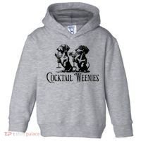 Martini Cocktail Lover Dachshund Cocktail Weenies Dachshund Toddler Hoodie thumb 0