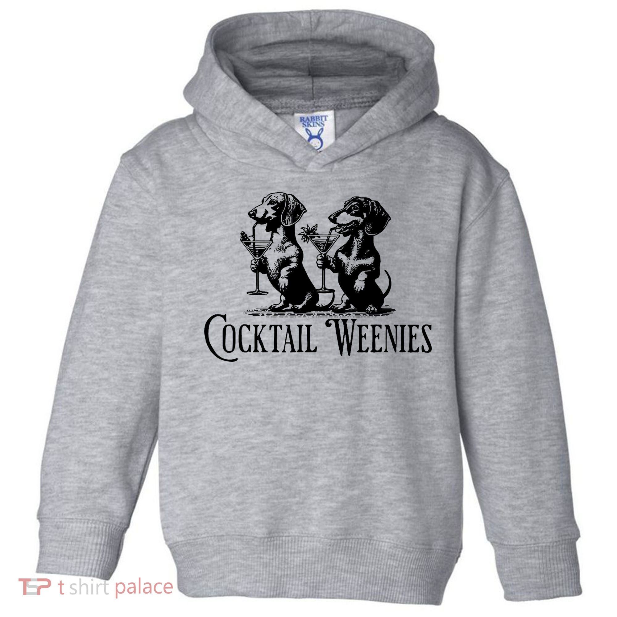Martini Cocktail Lover Dachshund Cocktail Weenies Dachshund Toddler Hoodie