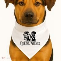 Martini Cocktail Lover Dachshund Cocktail Weenies Dachshund USA-Made Doggie Bandana thumb 1