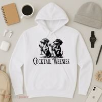Martini Cocktail Lover Dachshund Cocktail Weenies Dachshund Hoodie thumb 3