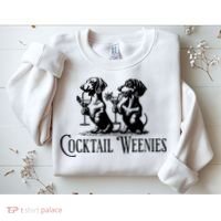 Martini Cocktail Lover Dachshund Cocktail Weenies Dachshund Sweatshirt thumb 2