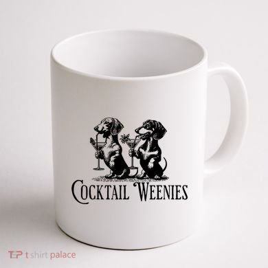 Martini Cocktail Lover Dachshund Cocktail Weenies Dachshund Coffee Mug back