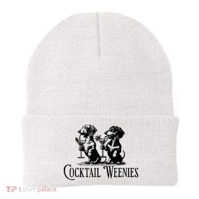 Martini Cocktail Lover Dachshund Cocktail Weenies Dachshund Beanie