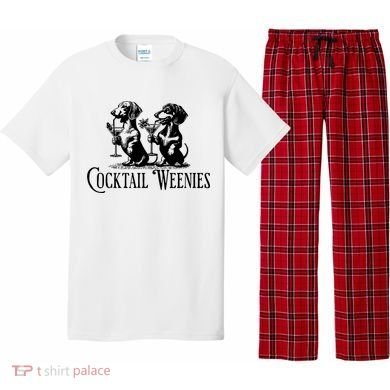 Martini Cocktail Lover Dachshund Cocktail Weenies Dachshund Pajama Set