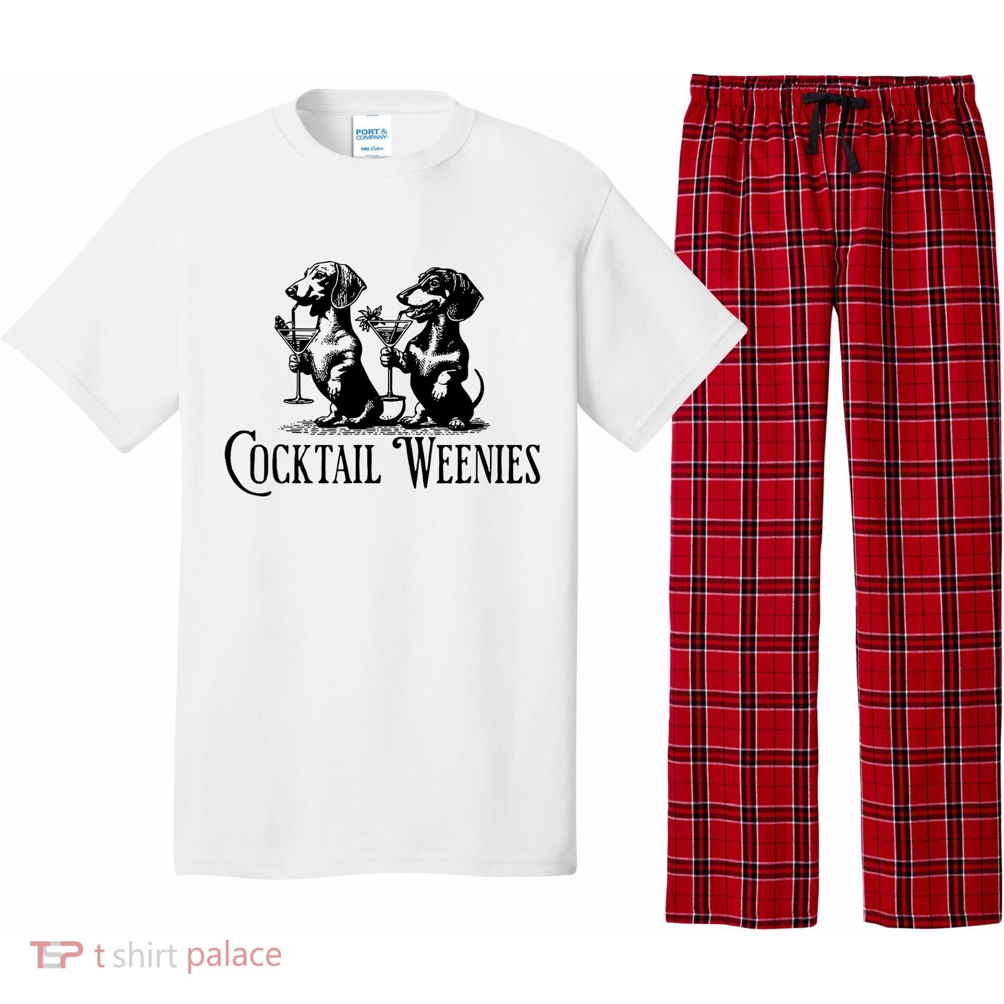 Martini Cocktail Lover Dachshund Cocktail Weenies Dachshund Pajama Set